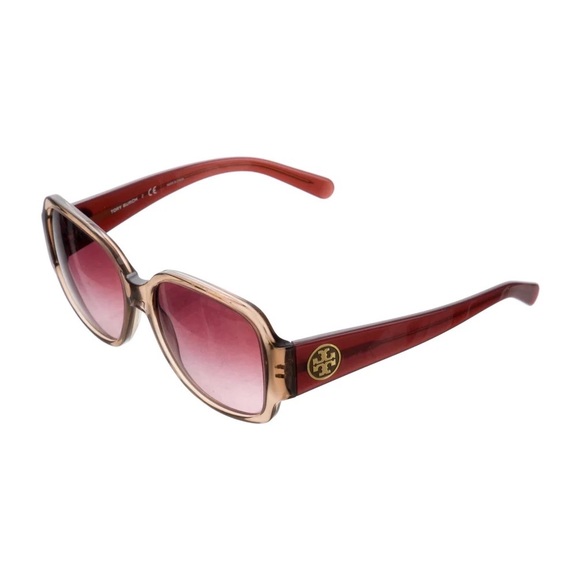 Tory Burch Burgundy Oversized Sunglasses with Case - Picture 4 of 5